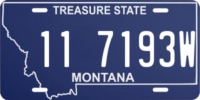 MT license plate 117193W