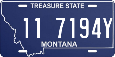 MT license plate 117194Y