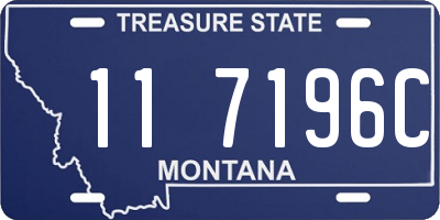 MT license plate 117196C