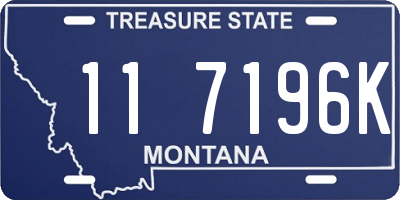 MT license plate 117196K