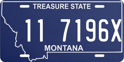 MT license plate 117196X