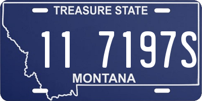 MT license plate 117197S