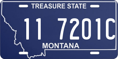 MT license plate 117201C