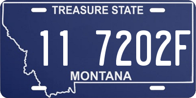 MT license plate 117202F
