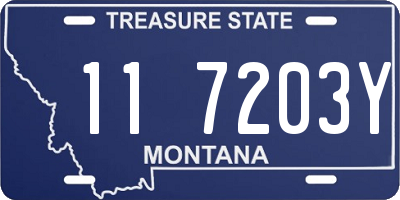 MT license plate 117203Y