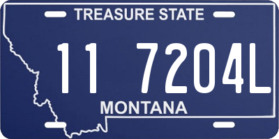 MT license plate 117204L