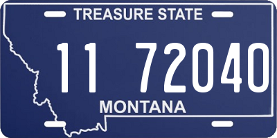 MT license plate 117204O