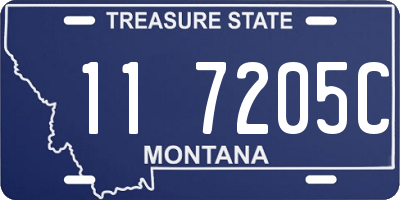 MT license plate 117205C