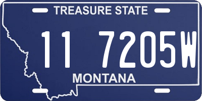 MT license plate 117205W