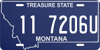 MT license plate 117206U
