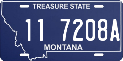 MT license plate 117208A