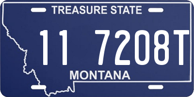 MT license plate 117208T