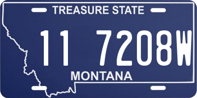 MT license plate 117208W