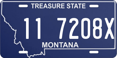 MT license plate 117208X