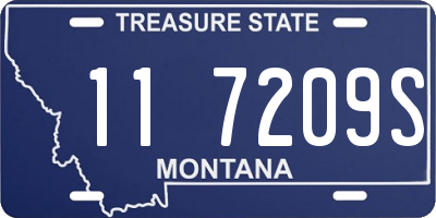 MT license plate 117209S