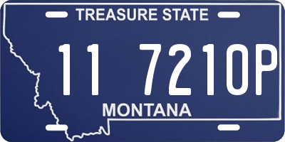 MT license plate 117210P