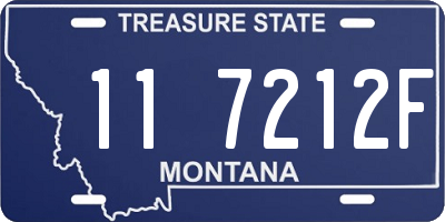 MT license plate 117212F