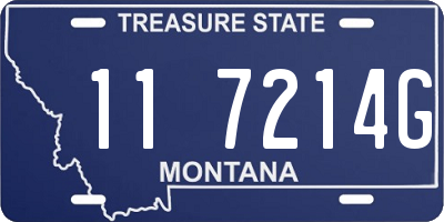 MT license plate 117214G