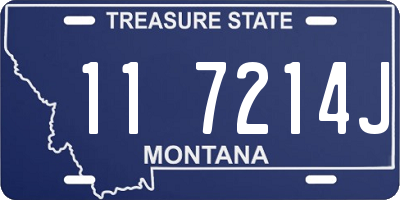 MT license plate 117214J