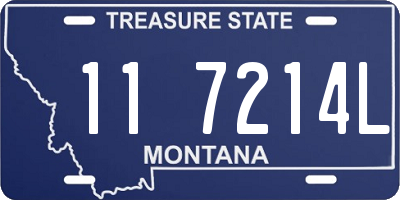 MT license plate 117214L