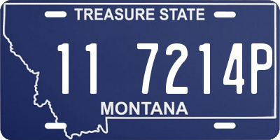 MT license plate 117214P