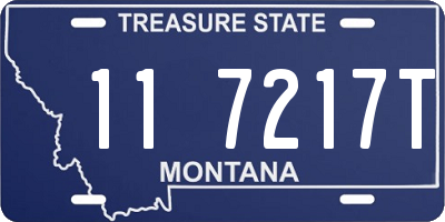 MT license plate 117217T
