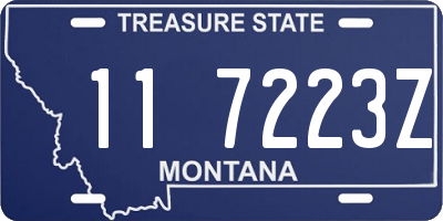 MT license plate 117223Z