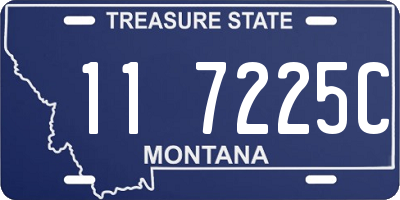 MT license plate 117225C