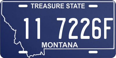 MT license plate 117226F