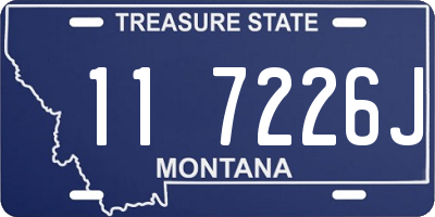 MT license plate 117226J