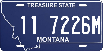 MT license plate 117226M