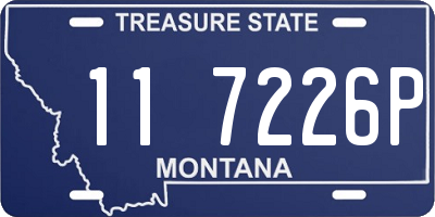 MT license plate 117226P