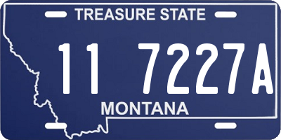 MT license plate 117227A