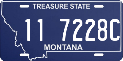 MT license plate 117228C