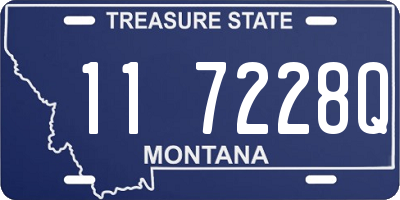 MT license plate 117228Q