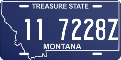 MT license plate 117228Z