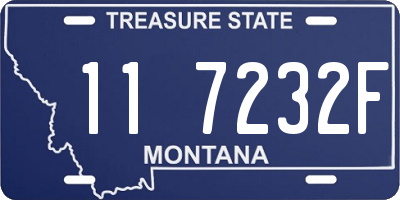 MT license plate 117232F