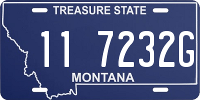 MT license plate 117232G