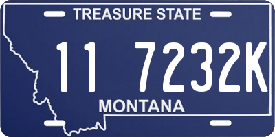 MT license plate 117232K