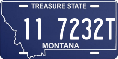 MT license plate 117232T