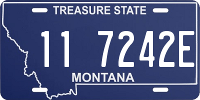MT license plate 117242E