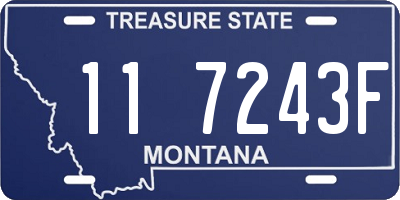 MT license plate 117243F