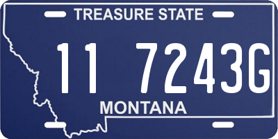 MT license plate 117243G