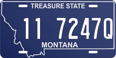 MT license plate 117247Q