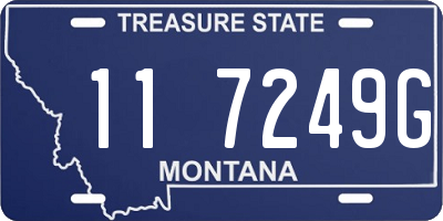 MT license plate 117249G