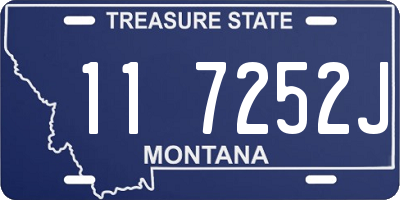 MT license plate 117252J