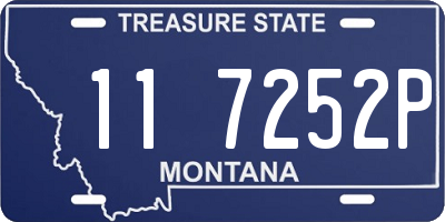 MT license plate 117252P