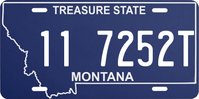 MT license plate 117252T