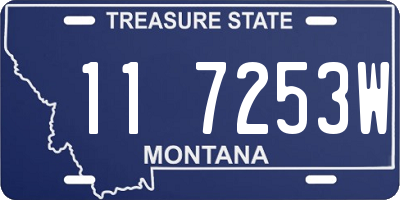 MT license plate 117253W