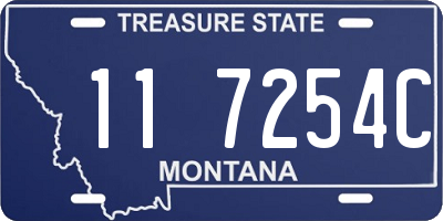 MT license plate 117254C